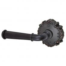 Fusion V-AN-C9-0-ORB-L - St Charles Lever with Round Victorian Rose Privacy Set in Oil Rubbed Bronze - Left