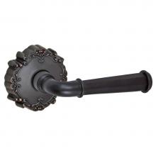 Fusion V-AN-C9-0-ORB-R - St Charles Lever with Round Victorian Rose Privacy Set in Oil Rubbed Bronze - Right
