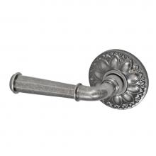 Fusion D-AN-D8-E-ATP-L - St Charles Lever with Floral Rose Dummy Single in Antique Pewter - Left