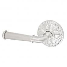 Fusion P-AN-D8-0-BRN-L - St Charles Lever with Floral Rose Passage Set in Brushed Nickel - Left
