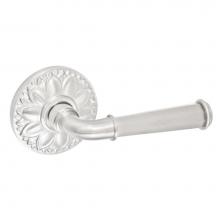 Fusion V-AN-D8-0-BRN-R - St Charles Lever with Floral Rose Privacy Set in Brushed Nickel - Right