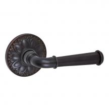 Fusion V-AN-D8-0-ORB-R - St Charles Lever with Floral Rose Privacy Set in Oil Rubbed Bronze - Right