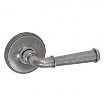 Fusion V-AN-F2-0-ATP-R - St Charles Lever with Cambridge Rose Privacy Set in Antique Pewter - Right