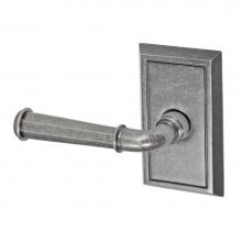 Fusion V-AN-S8-0-ATP-L - St Charles Lever with Shaker Rose Privacy Set in Antique Pewter - Left