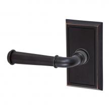 Fusion P-AN-S8-0-ORB-L - St Charles Lever with Shaker Rose Passage Set in Oil Rubbed Bronze - Left