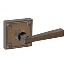 Fusion V-AQ-E4-0-MDB-R - Sonoma Lever with Sonoma Rose Privacy Set in Medium Bronze - Right