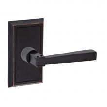 Fusion V-AQ-S8-0-ORB-R - Sonoma Lever with Shaker Rose Privacy Set in Oil Rubbed Bronze - Right
