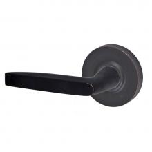 Fusion V-AT-A2-0-ORB-L - Empire Lever with Contemporary Rose Privacy Set in Oil Rubbed Bronze - Left