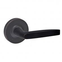 Fusion V-AT-A2-0-ORB-R - Empire Lever with Contemporary Rose Privacy Set in Oil Rubbed Bronze - Right