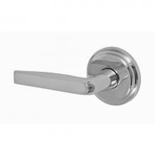 Fusion V-AT-B1-0-PLC-L - Empire Lever with Stepped  Rose Privacy Set in Polished Chrome - Left