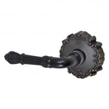 Fusion P-BD-C9-0-ORB-L - Venetian Lever with Round Victorian Rose Passage Set in Oil Rubbed Bronze - Left