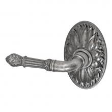 Fusion D-BD-D9-E-ATP-L - Venetian Lever with Oval Floral Rose Dummy Single in Antique Pewter - Left