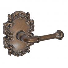 Fusion V-BE-C8-0-MDB-R - Tuscan Lever with Victorian Rose Privacy Set in Medium Bronze - Right