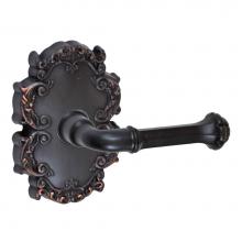 Fusion P-BE-C8-0-ORB-R - Tuscan Lever with Victorian Rose Passage Set in Oil Rubbed Bronze - Right