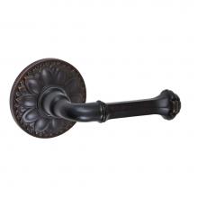 Fusion V-BE-D8-0-ORB-R - Tuscan Lever with Floral Rose Privacy Set in Oil Rubbed Bronze - Right