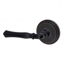 Fusion V-BH-B1-0-ORB-L - Cape Anne Lever with Stepped  Rose Privacy Set in Oil Rubbed Bronze - Left