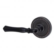 Fusion P-BH-B8-0-ORB-L - Cape Anne Lever with Rope Rose Passage Set in Oil Rubbed Bronze - Left