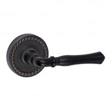 Fusion D-BH-B8-E-ORB-R - Cape Anne Lever with Rope Rose Dummy Single in Oil Rubbed Bronze - Right