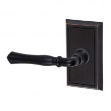 Fusion P-BH-S8-0-ORB-L - Cape Anne Lever with Shaker Rose Passage Set in Oil Rubbed Bronze - Left