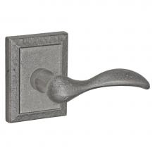 Fusion V-BI-T9-0-ARP-R - Sandcast Rainier Lever with Ahwahnee Rose Privacy Set in Antique Relic Pewter - Right
