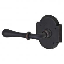 Fusion D-BT-G1-E-ORB-L - Sandcast Manor Lever with Sandcast Brass Scalloped Rose Dummy Single in Oil Rubbed Bronze - Left