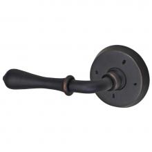 Fusion D-BT-G2-E-ORB-L - Sandcast Manor Lever with Sandcast Brass Beveled Rose Dummy Single in Oil Rubbed Bronze - Left