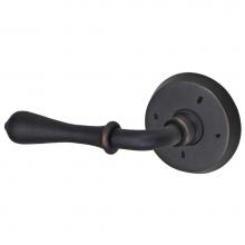 Fusion V-BT-G2-0-ORB-L - Sandcast Manor Lever with Sandcast Brass Beveled Rose Privacy Set in Oil Rubbed Bronze - Left