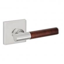 Fusion V-TL-S7-0-BRN-R - Samui Lever with Square Rose Privacy Set in Brushed Nickel - Right