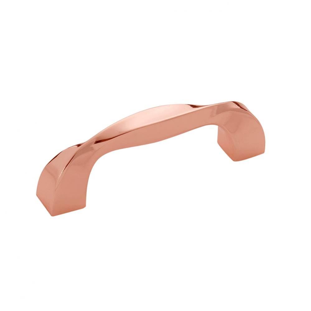 Twist Collection Pull 3'' C/C Polished Copper Finish