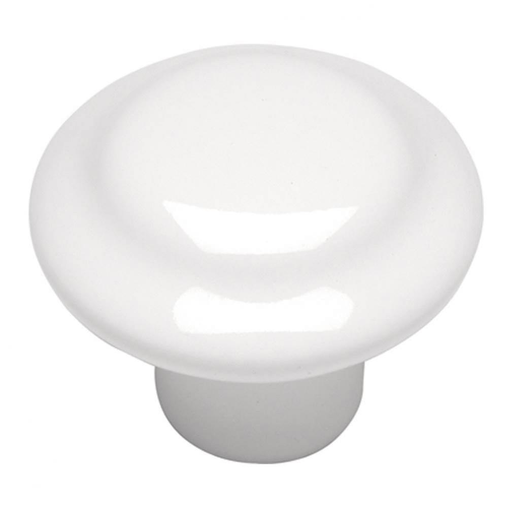 Conquest Collection Knob 1-3/8'' Diameter White Finish