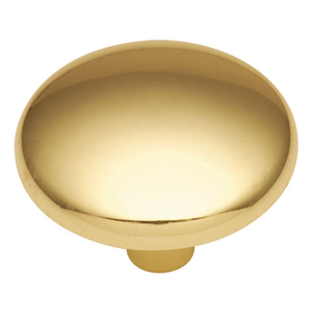 Metropolis Collection Knob 1-3/16'' Diameter Polished Brass Finish