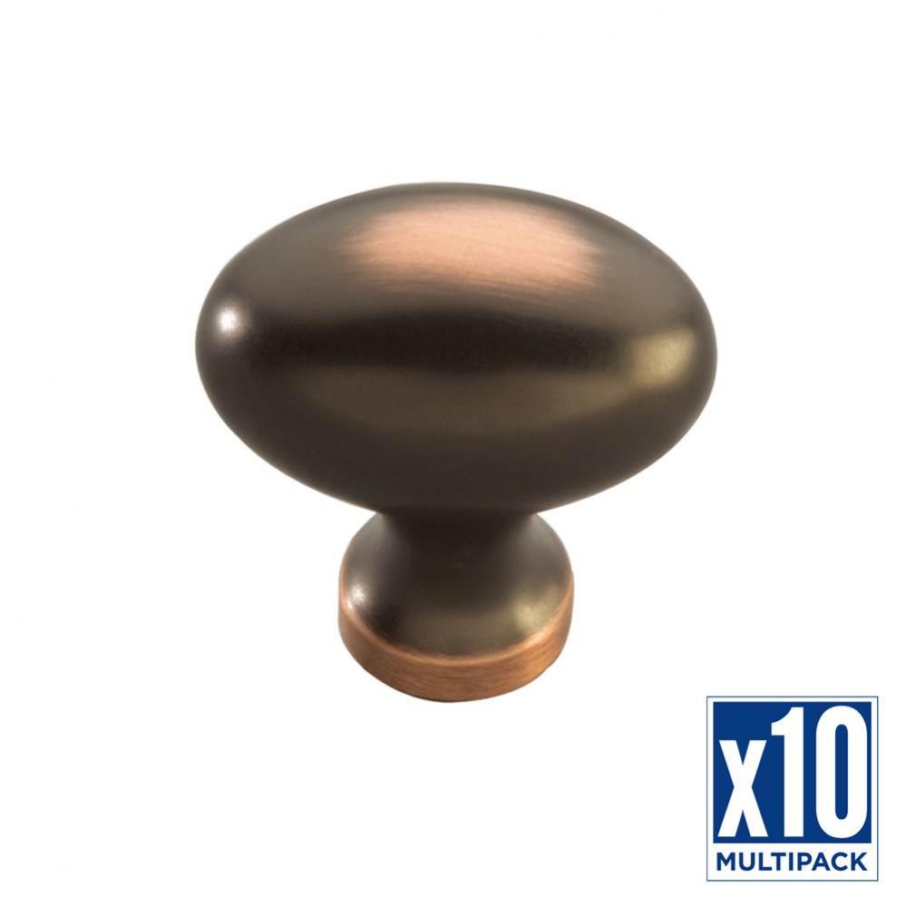 Knob 1-1/4 Inch X 13/16 Inch (10 Pack)