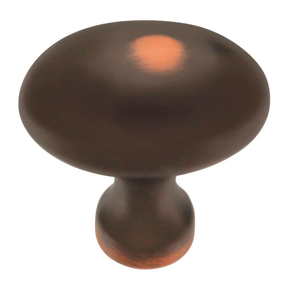 1-3/8 In. Williamsburg Oval Oil-Rubbed Bronze Highlighted Cabinet Knob