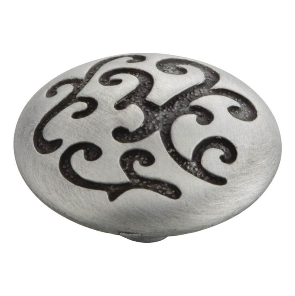 1-1/4 In. Mayfair Satin Pewter Antique Cabinet Knob
