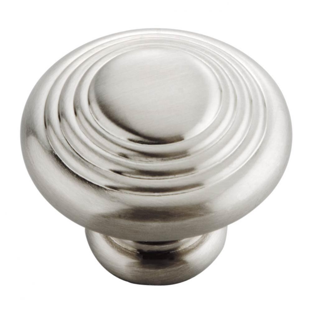 Deco Collection Knob 1-1/4'' Diameter Satin Nickel Finish