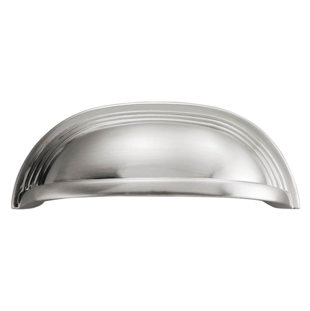 Deco Collection Cup Pull 96mm C/C Satin Nickel Finish