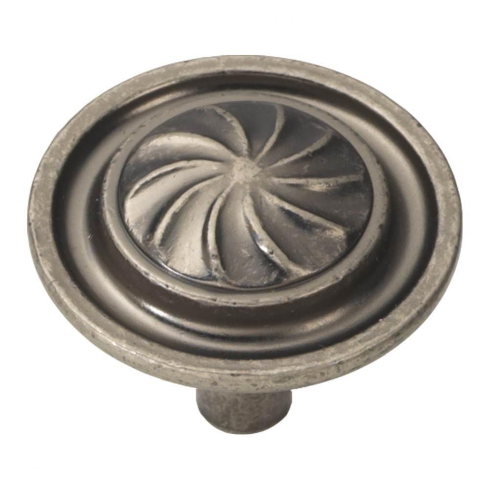 Roma Collection Knob 1-1/4'' Diameter Black Nickel Vibed Finish