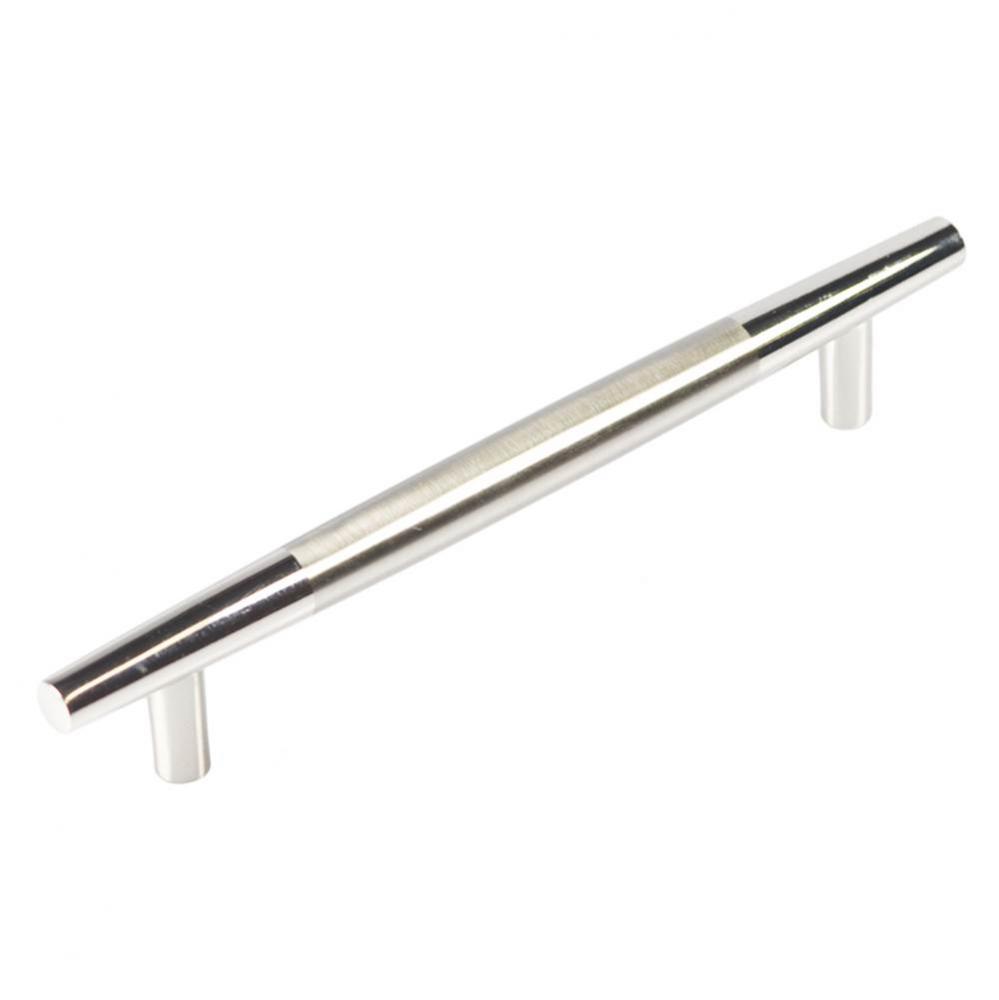 Dew Collection Pull 6'' C/C Two Tone Chrome Finish