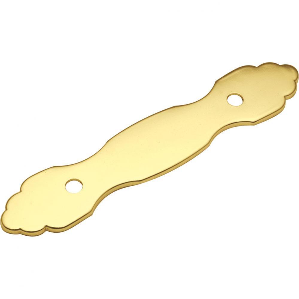 3 In. Polished Accents Ultra Brass Backplate