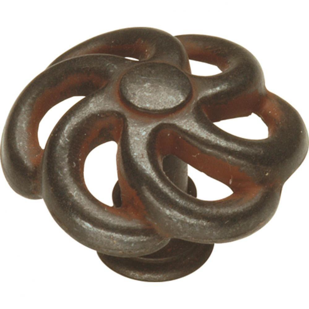 Charleston Blacksmith Collection Knob 1-1/2'' Diameter Rustic Iron Finish