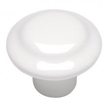 Hickory Hardware P14848-W - Conquest Collection Knob 1-3/8'' Diameter White Finish