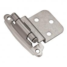 Hickory Hardware P243-SN - Hinge 3/8 Inch Inset Surface Face Frame Self-Close (2 Pack)