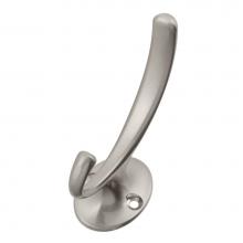 Hickory Hardware P25025-SN - Coat Hook Double 7/8 Inch Center to Center