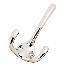 Hickory Hardware P25026-CH - Hooks Collection Coat Hook Triple 5/8'' C/C Chrome Finish