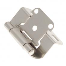 Hickory Hardware P2710F-SN - Hinge Semi-Concealed 1/2 Inch Overlay Face Frame Part Wrap Self-Close (2 Pack)