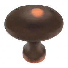 Hickory Hardware P3058-OBH - 1-3/8 In. Williamsburg Oval Oil-Rubbed Bronze Highlighted Cabinet Knob
