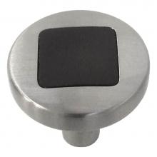 Hickory Hardware P3440-SNB - Loft Collection Knob 1'' Diameter Satin Nickel with Black Finish