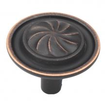 Hickory Hardware P3461-VB - Roma Collection Knob 1-1/4'' Diameter Vintage Bronze Finish