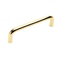Hickory Hardware PW596-PB - 96mm Polished Brass Cabinet Wire Pull