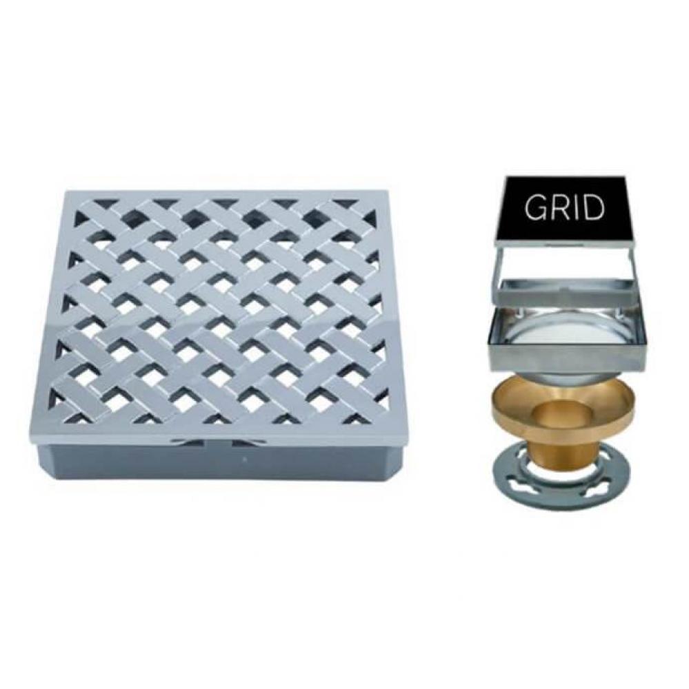 Basket Weave 45 Shower Drain Grid Assy.